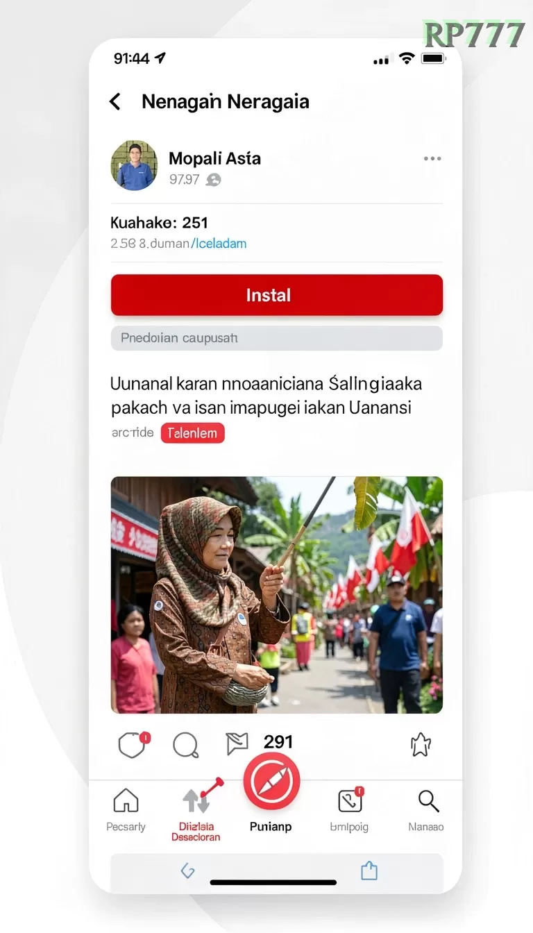 Cuplikan layar F200M — halaman utama